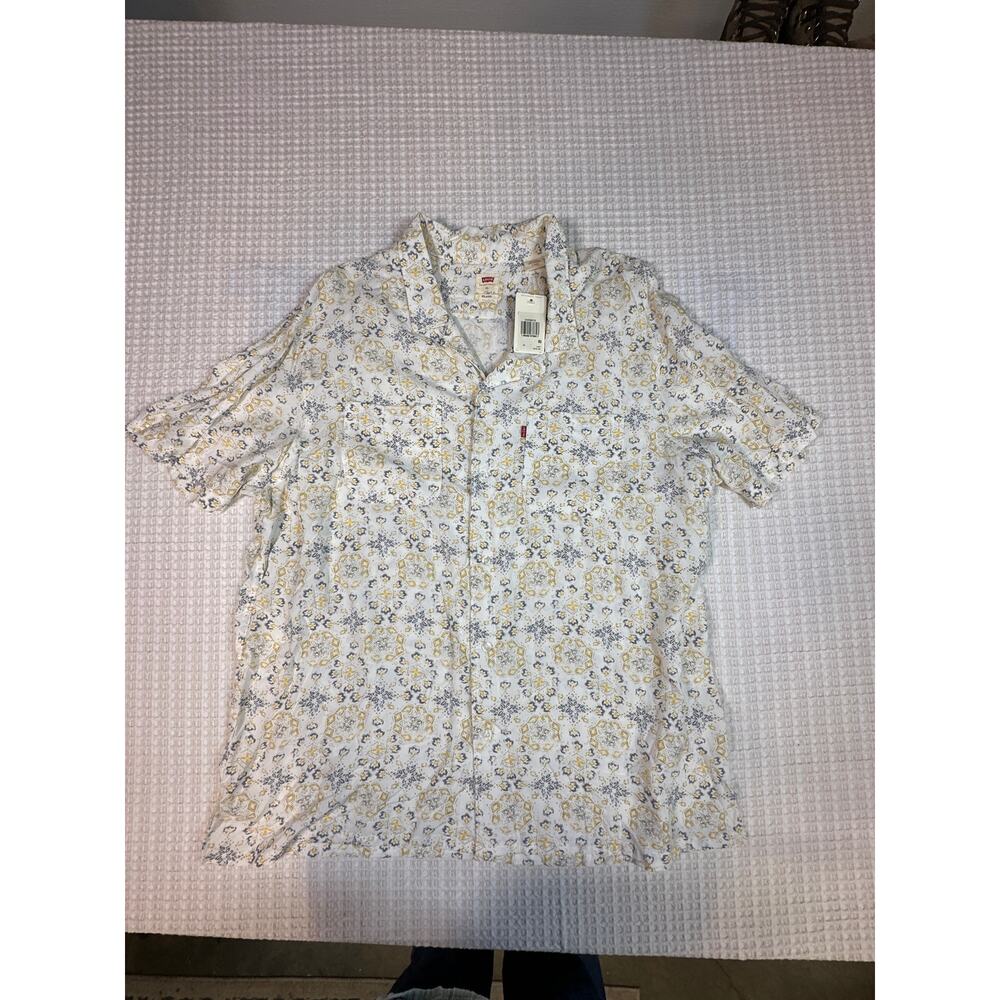 Levis Relaxed Floral Button Up Shirt XL Boho Vintage Camp Aesthetic NWT